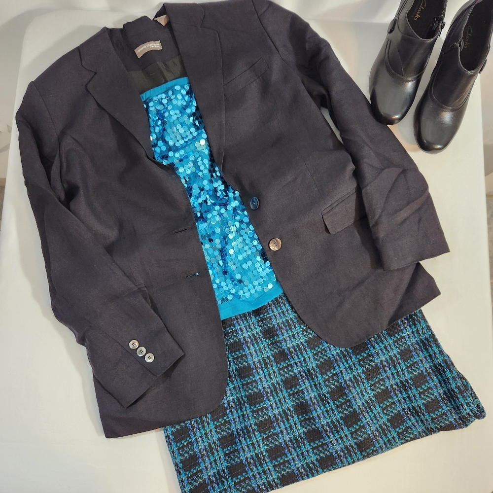 Notations Skirt Tweed Like Texture Lined